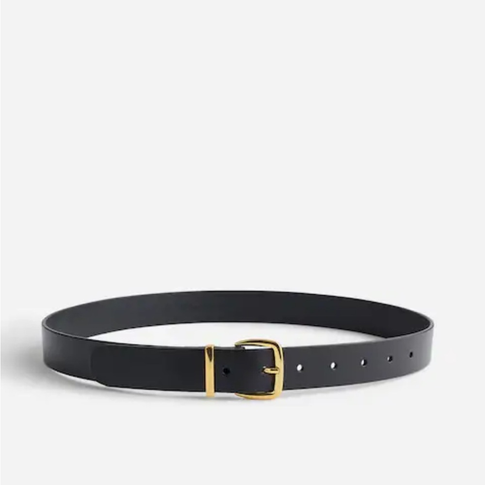 NWT Madewell essential true black leather belt Medium